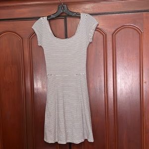 American Eagle Outfitters Striped Cutout Cross-Back Skater Dress Size XS